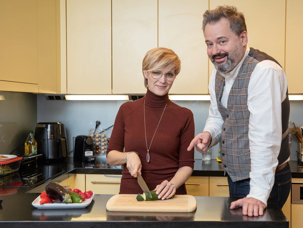 Férjével, Bank Tamás színidirektorral (Fotó: Birton Szabolcs/fotocentral.hu)