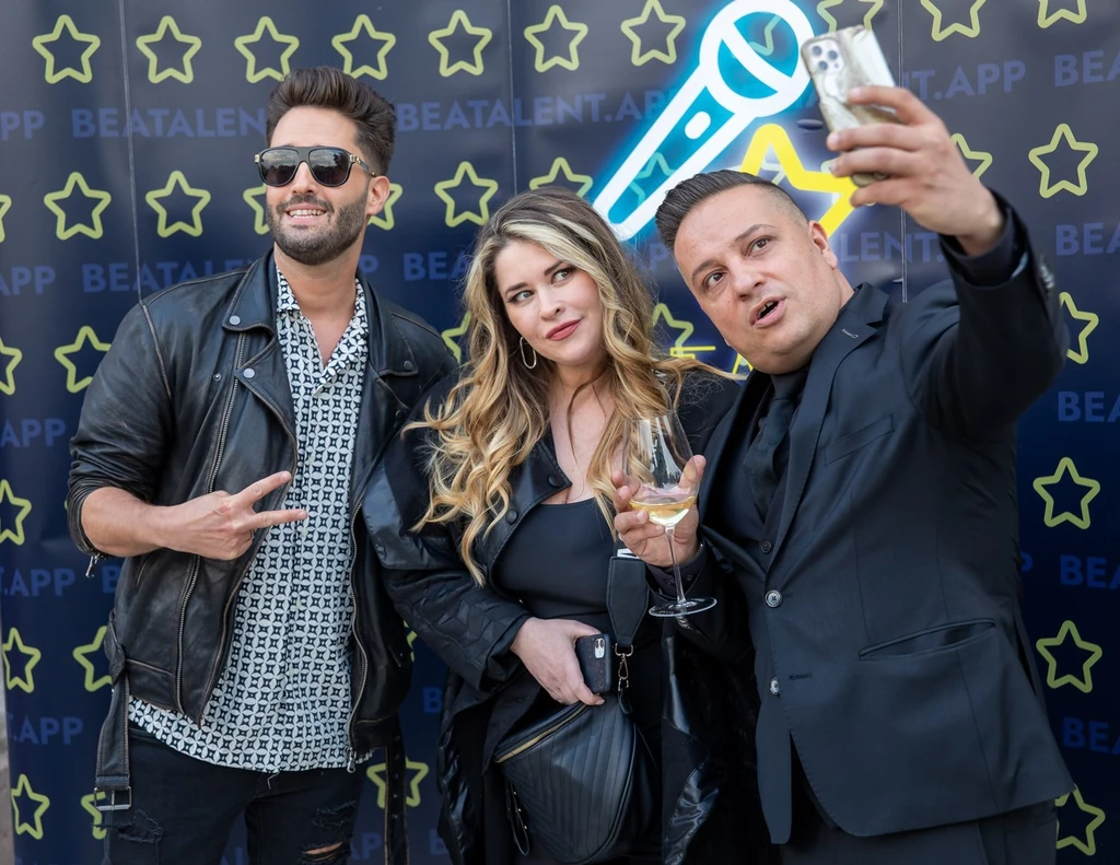 Király Viktor, Király Linda és L.L. Junior a Be A Talent nevű új generációs tehetségkutató applikáció bemutatóján még 2022 áprilisában (Fotó: Birton Szabolcs/fotocentral.hu)