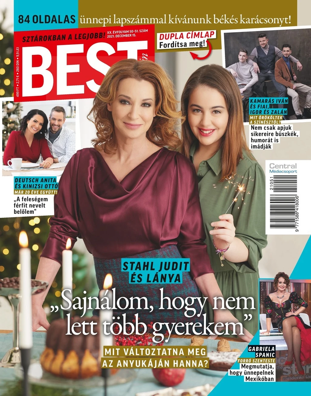 Stahl Judit és lánya, Hanna egy korábbi Best magazin címlapján, amikor kapcsolatukról meséltek