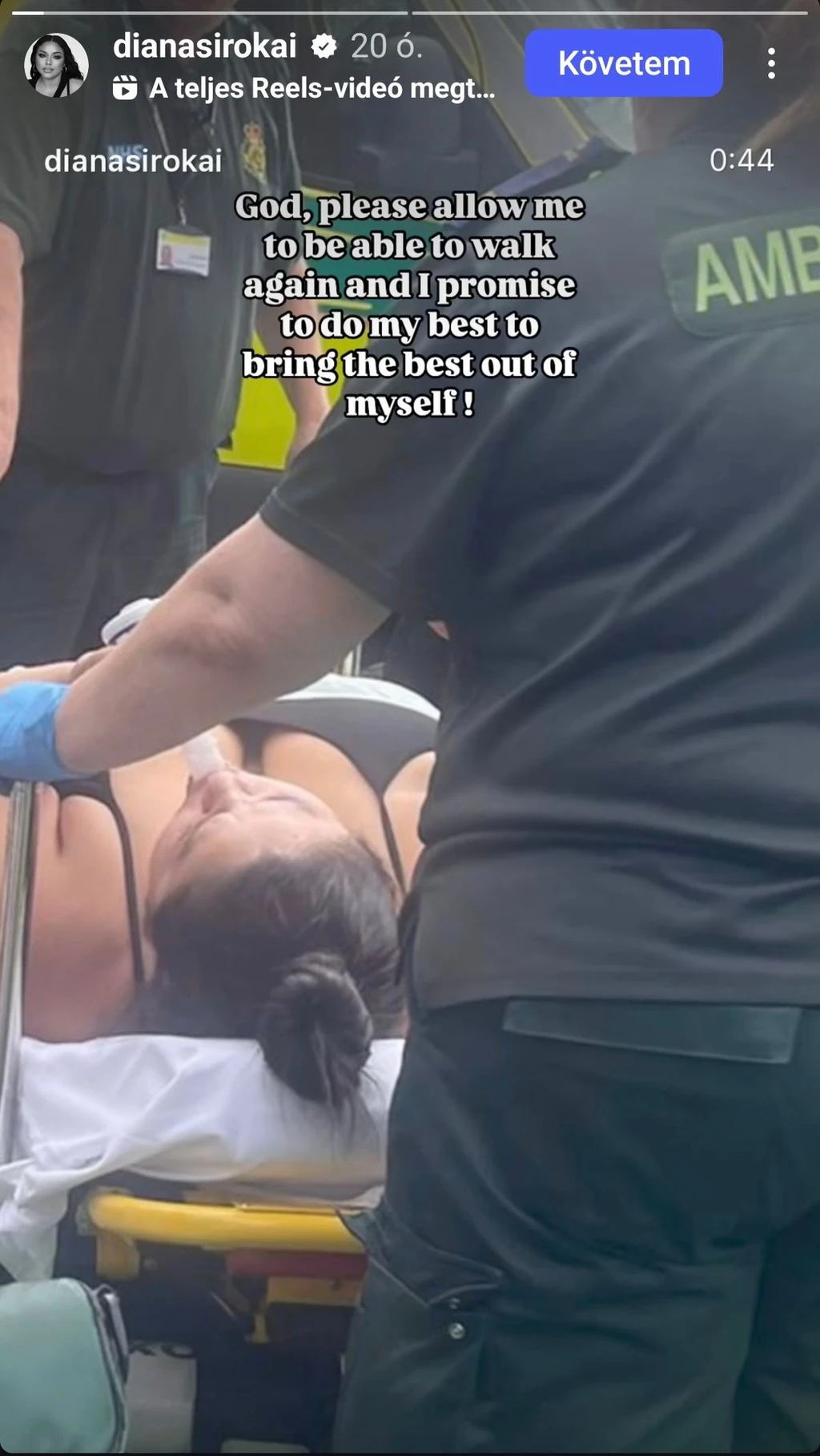 Aggasztó képsorokat osztott meg a 29 éves modell (Fotó: Archív)