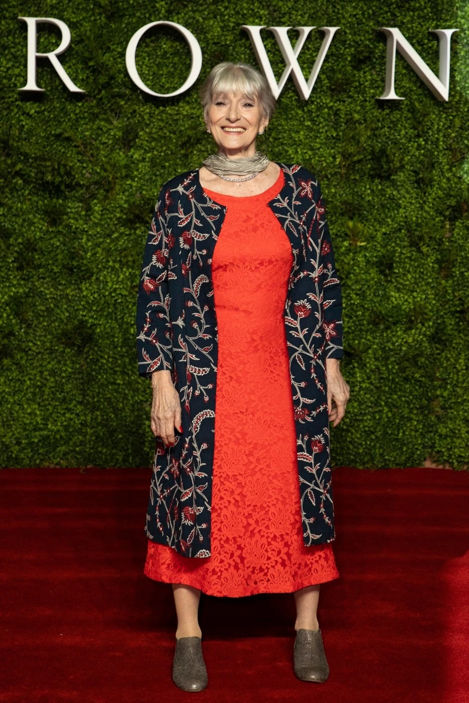 A színésznő 2019-ben A Korona premierjén (Fotó: Profimedia)