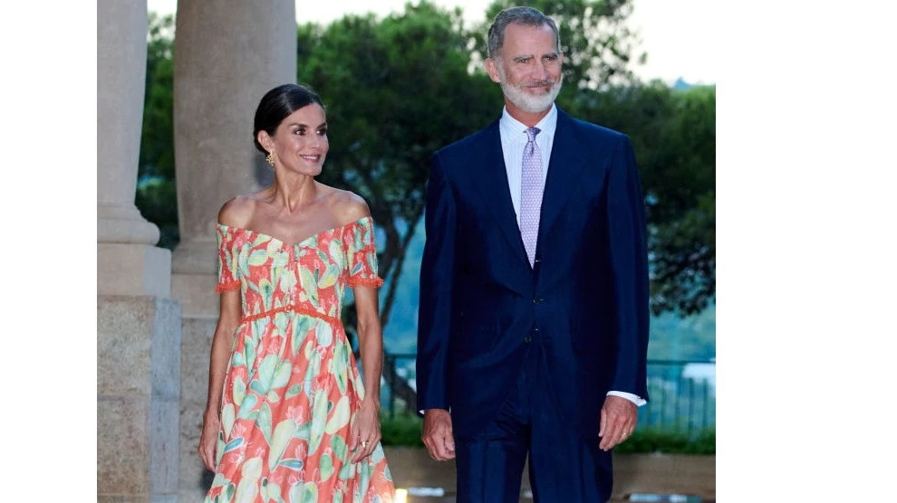 Letícia királyné és Fülöp király egy mallorciai estélyen (Fotó: Getty Images)