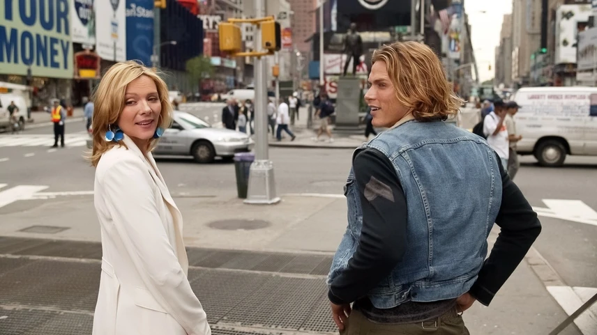 Jason Lewis és Kim Cattrall a Szex és New York egyik jelenetében 