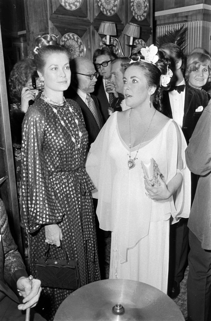 Grace monacói hercegné és Elizabeth Taylor Fotó: Getty Images