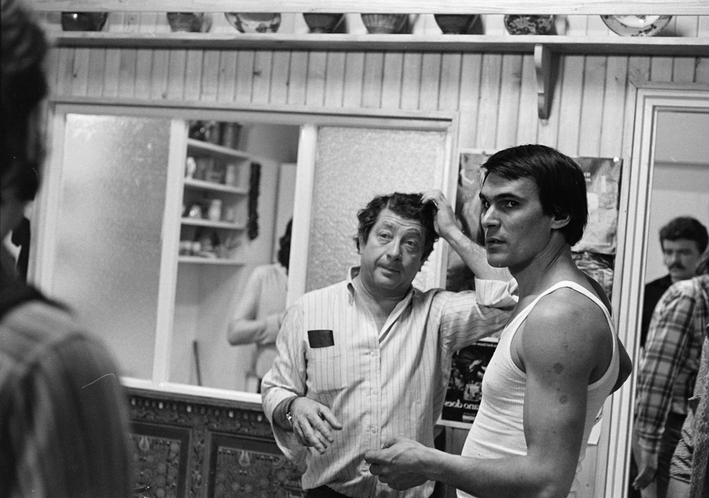 Juhász Jácint Makk Károly filmrendezővel 1973-ban (Fotó: Fortepan/Gothár Péter)