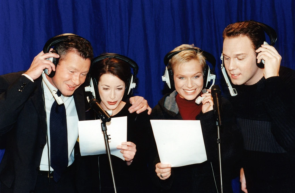 Együtt a TV2 műsorvezetői egy régi képen (Fotó: Story-Best Archívum/fotocentral.hu)