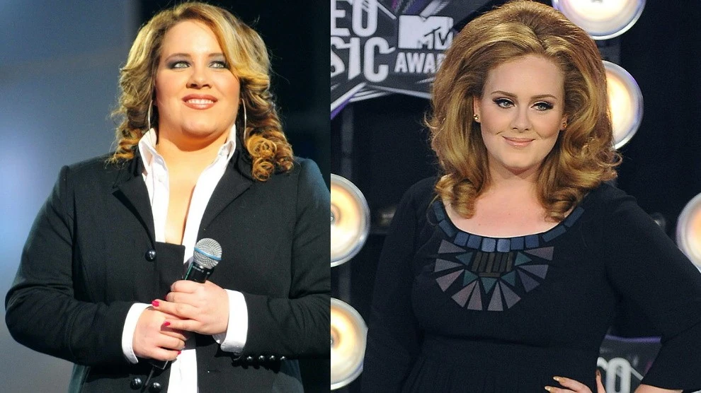 Tóth Vera és Adele korábban súlyproblémákkal küzdöttek (Fotó: TV2, Getty Images)