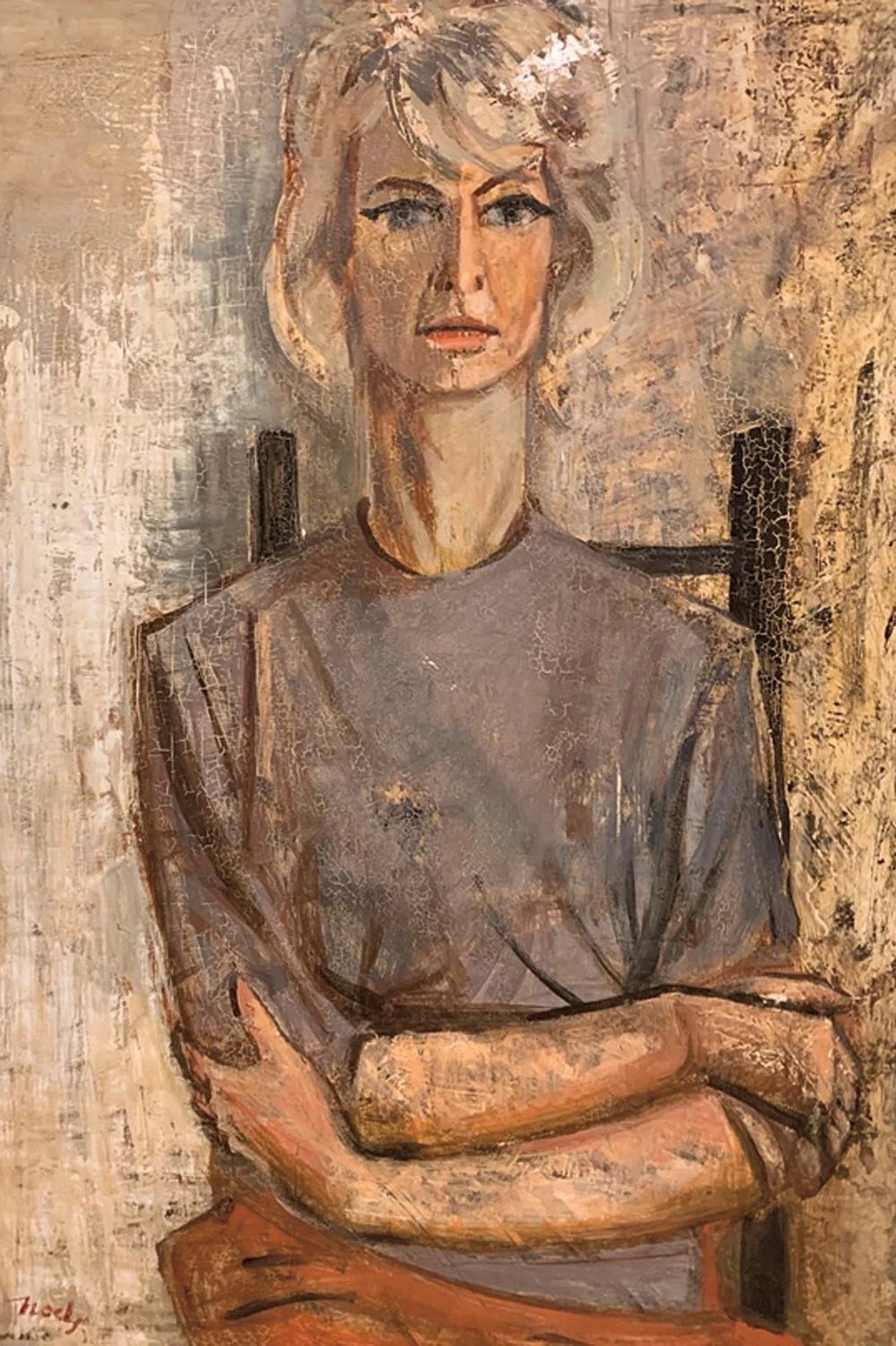 Az édesanyjáról készült festmény (Fotó: Archív)