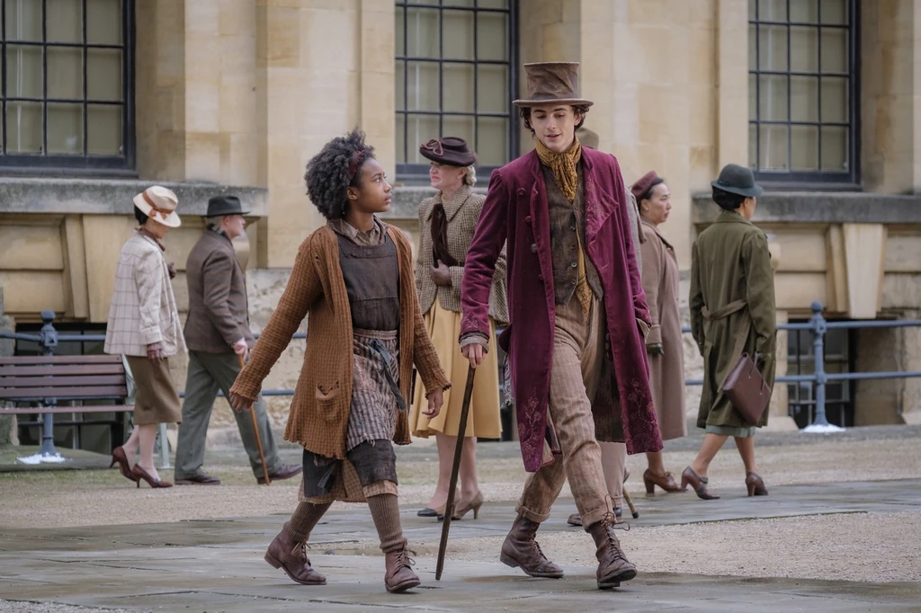 Timothée Chalamet a Wonka című moziban 2023-ban