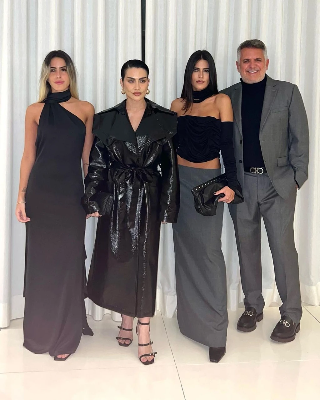 Lányai, Cléo, Antônia és Ana a színésznő második férjével (Fotó: Archív)