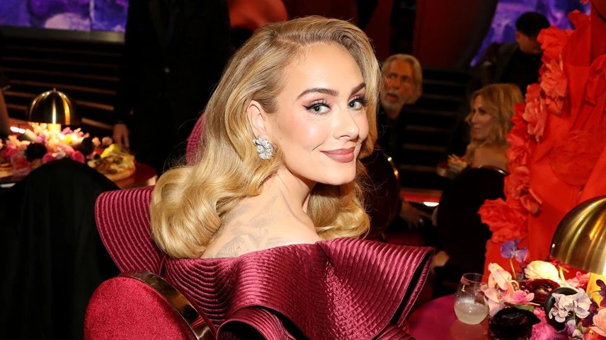 Adele a 2023-as Grammy díjátadón. Mostanában nem sokat hallunk róla