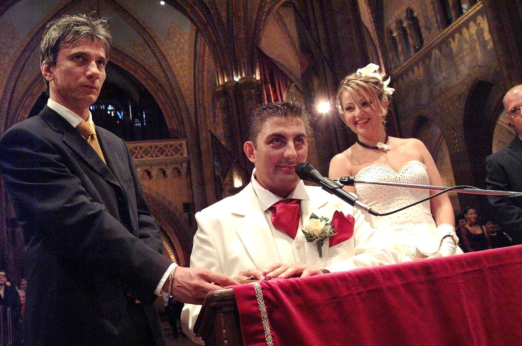 Bochkor Gábor volt Győzike tanúja a házaspár második esküvőjén (Fotó: Fábián Olga/fotocentral.hu)