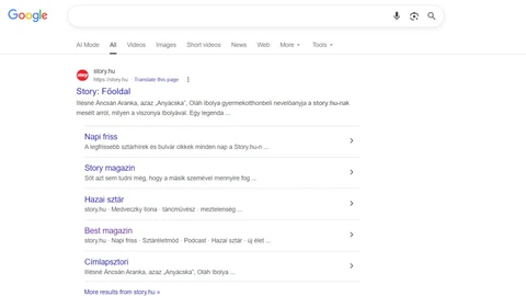 A Preferred Source funkció segítségével ki lehet választani, hogy a story.hu-t gyakrabban lássa a Google keresési találatai között