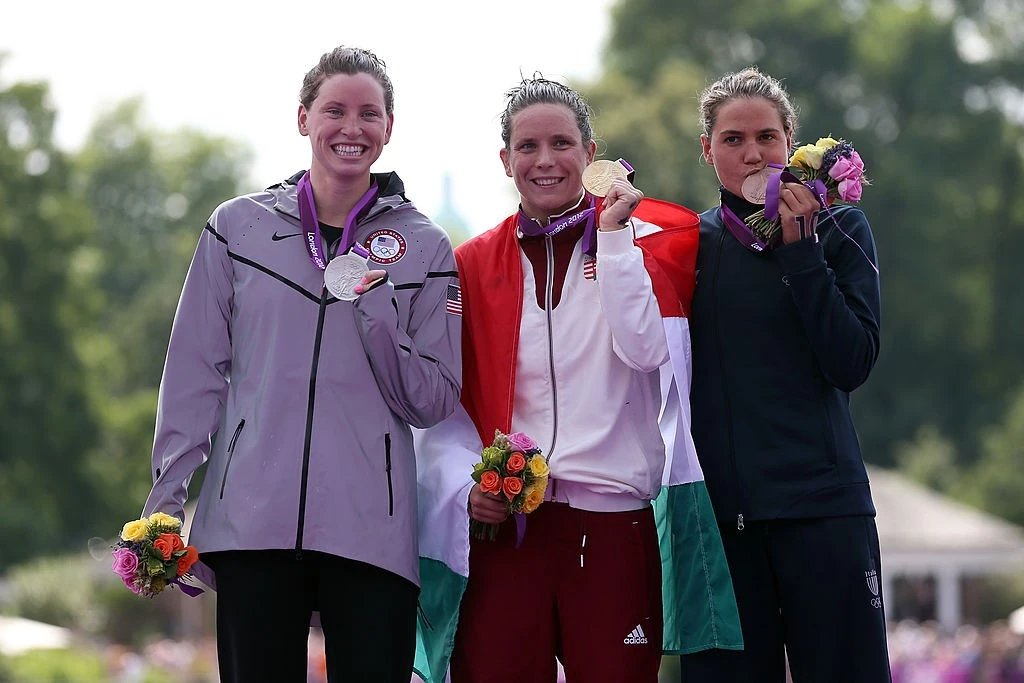 Risztov Éva a 2012-es londoni olimpián lett aranyérmes 10 km-es nyílt vízi úszásban