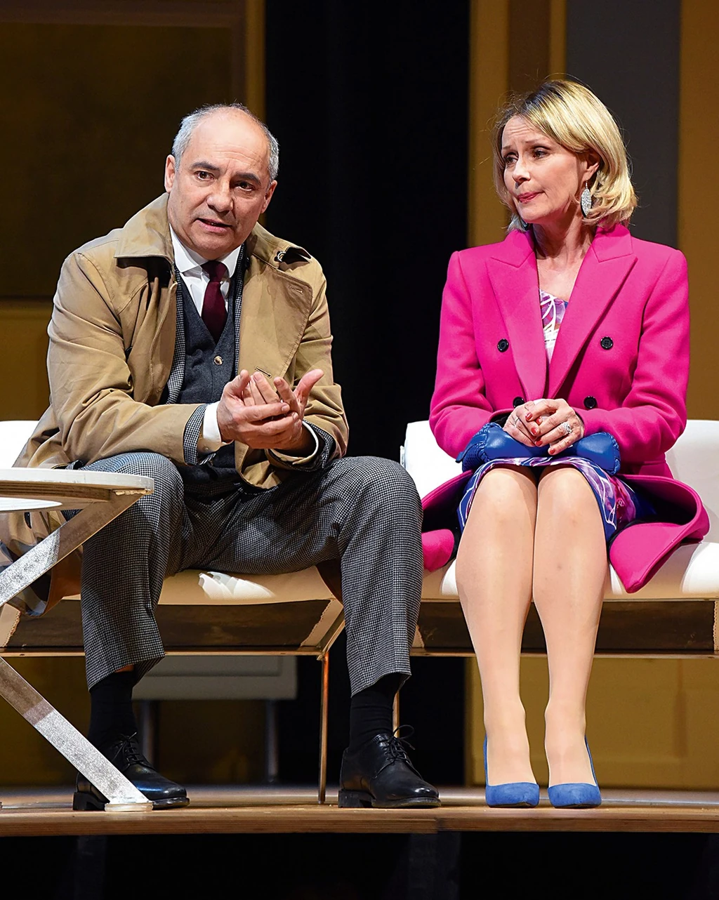 A Barátom, Harvey című színdarab bemutatója a Vígszínházban Szonja szüleivel (Fotó: Olajos Piroska/fotocentral.hu)