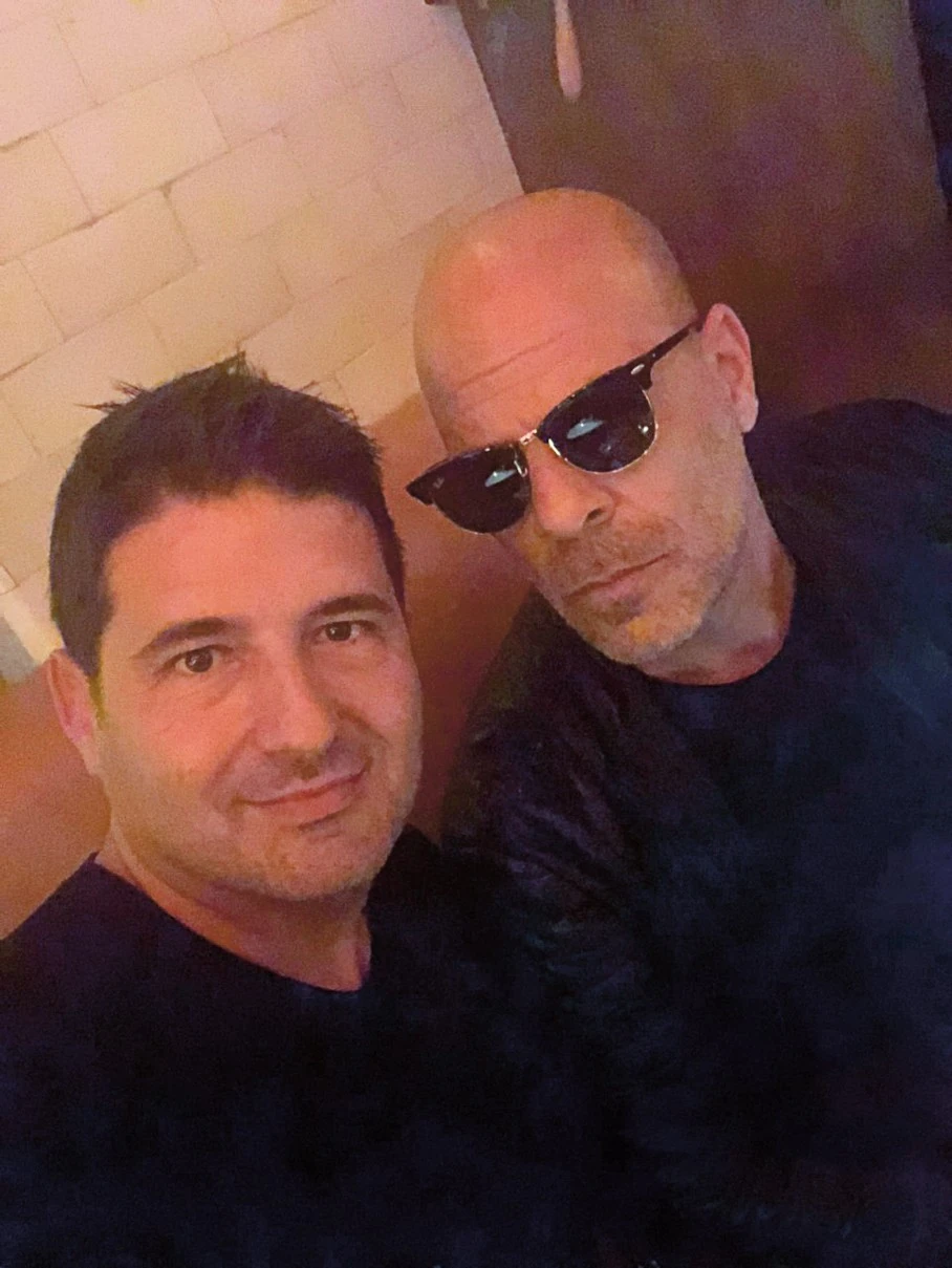 Hajdú Péter a színész dublőrével is találkozott (Fotó: Archív)