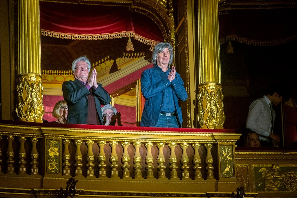 Szörényi Levente és Bródy János a díszbemutatón (Fotó: Barcsik Géza)