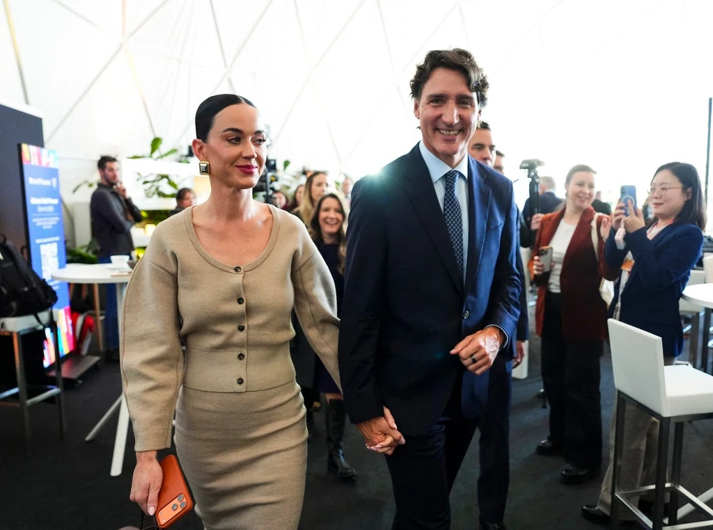 Katy Perry és Trudeau Davosban (Fotó: Profimedia)