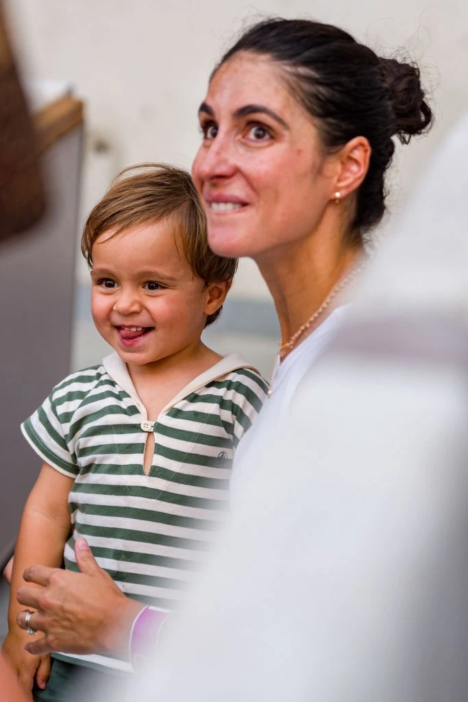 Rafael Nadal felesége és kisfia (Fotó: Getty Images)