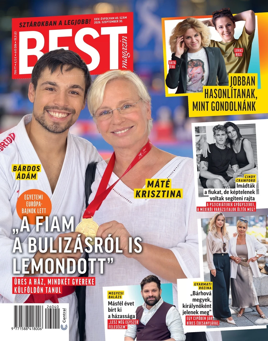 Anya és fia a Best címlapján