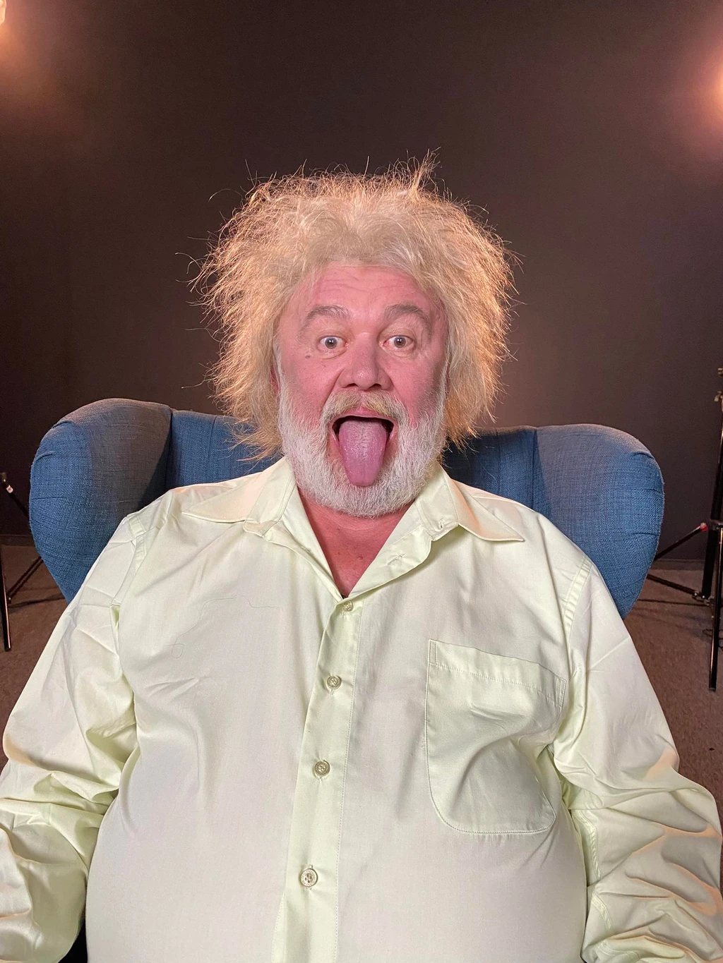 Csuja Imre Albert Einsteinként (Fotó: Archív)