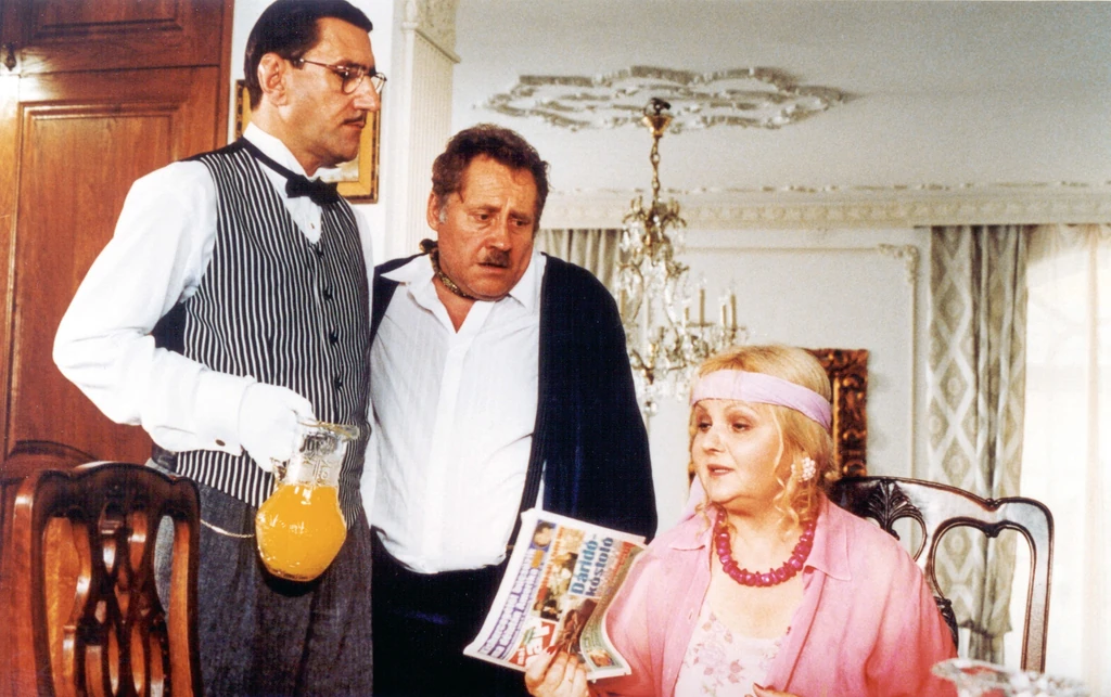 A Hyppolit, a lakáj című filmben Koltai Róberttel és Eperjes Károllyal (Fotó: Archív)