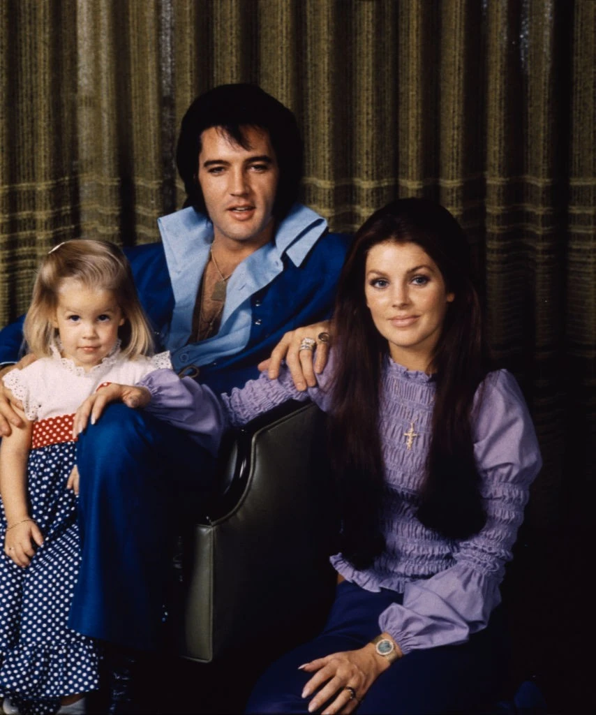 Elvis, Priscilla és a kis Lisa Marie 1970-ben (Fotó: Getty Images)
