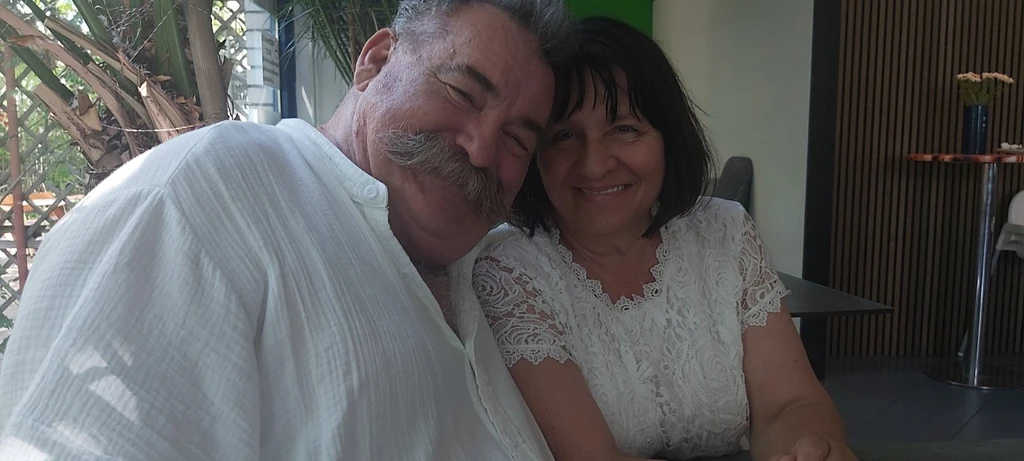 Lajsz András és párja, Gizus (Fotó: Archív)