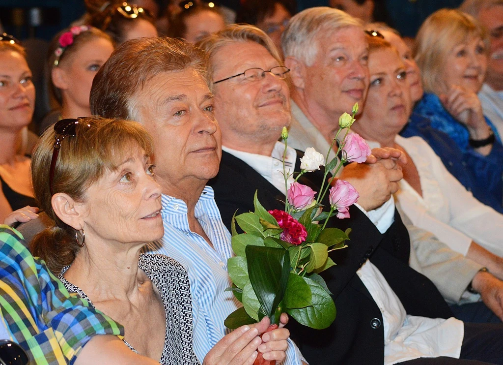 Venczel Vera, Lukács Sándor és Hegedűs D. Géza az évadzáró ülésen 2014-ben a Vígszínházban (Fotó: Olajos Piroska/fotocentral.hu)