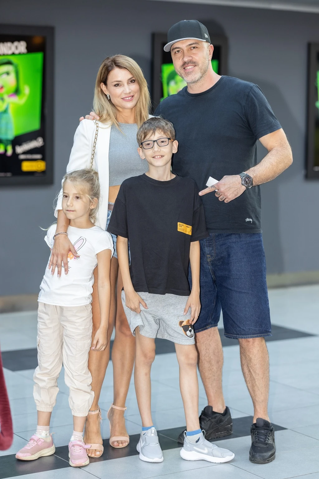 Balogh Edina és Szabó Simon Som Noellel és Som Lilivel az Agymanók 2 című animációs film premierén (Fotó: Trenka Attila/fotocentral.hu)