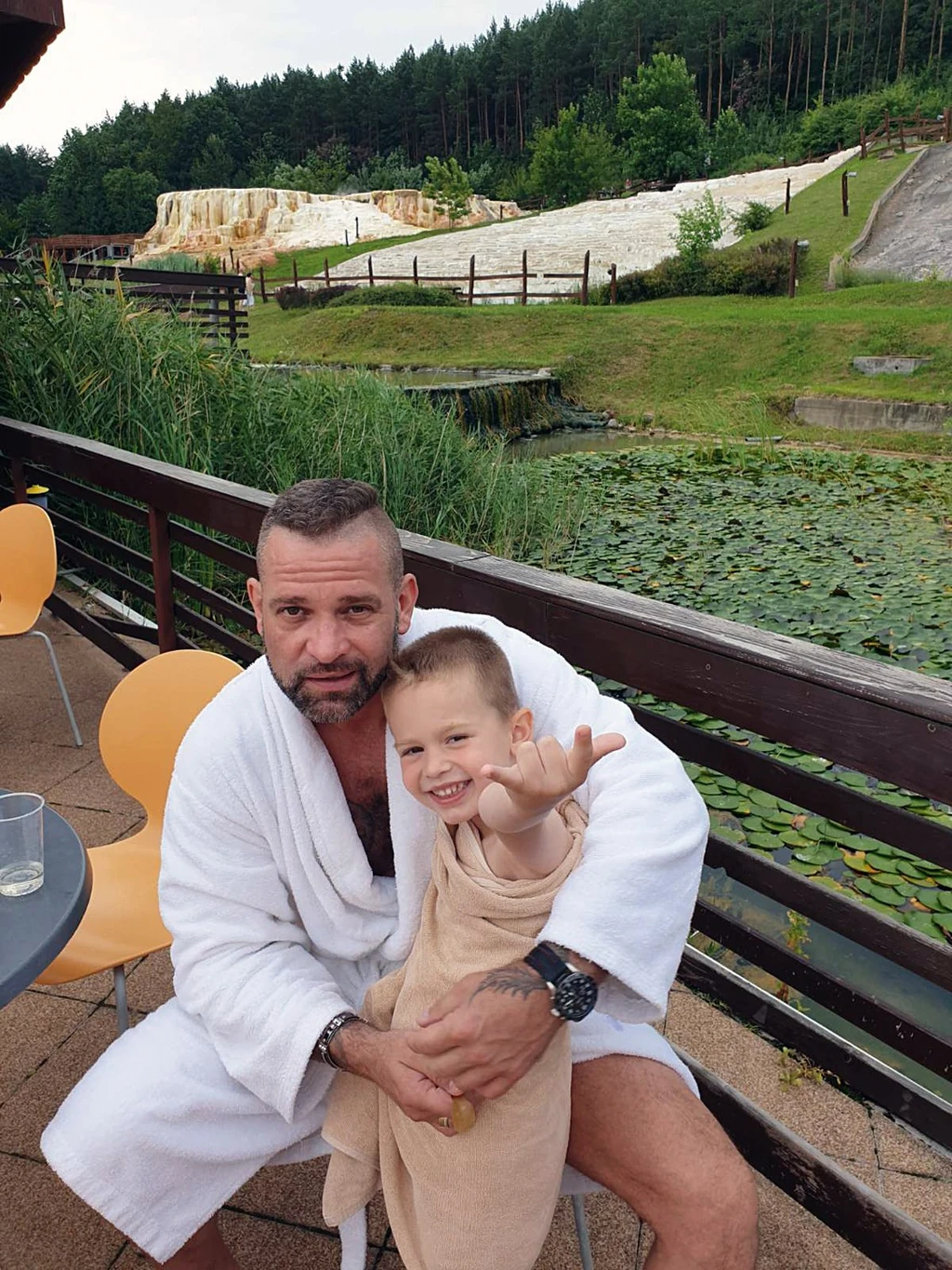 Joe kisfiával, Alexanderrel (Fotó: Archív)