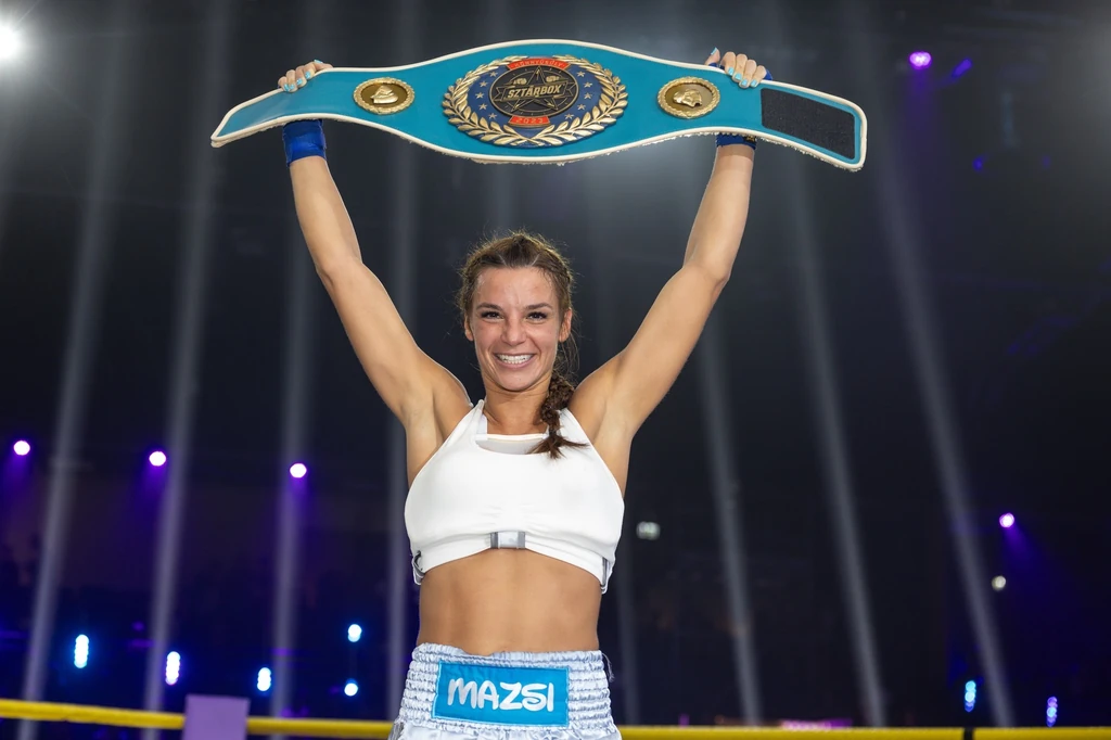 Berki Mazsi a bajnoki övvel Fotó: Trenka Attila