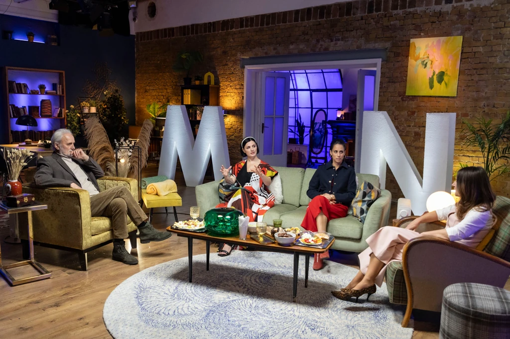 Trokán Péter és lánya, Anna a Ki vele! című műsorban (Fotó: VIASAT3/Fábián Bori)