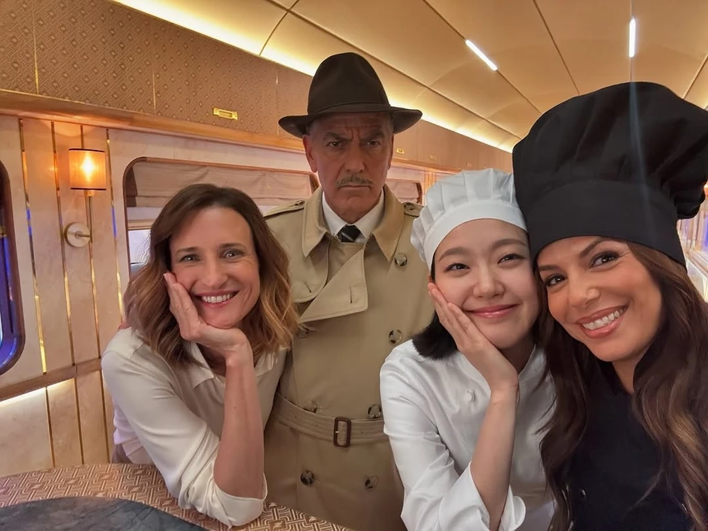 Többek közt Clooney-val a Nespresso-reklám forgatásán (Fotó: Archív)