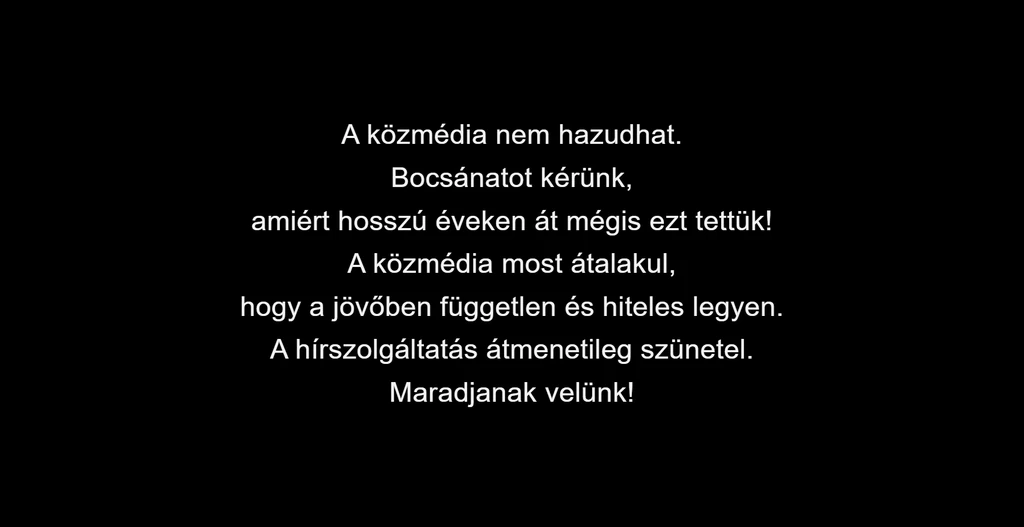 A hirado.hu-n ugyanaz az 5 mondat olvasható, ami az M1-en