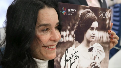 Lucélia Santos 2018-ban, akkor épp Oroszországba látogatott el a rajongóihoz
