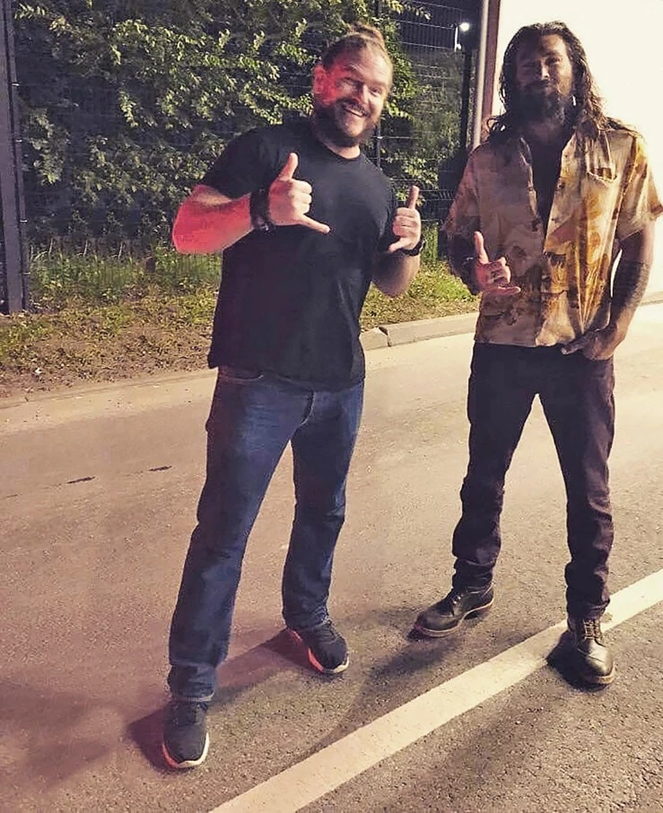 Megyeri Balázs és Jason Momoa (Fotó: Archív)