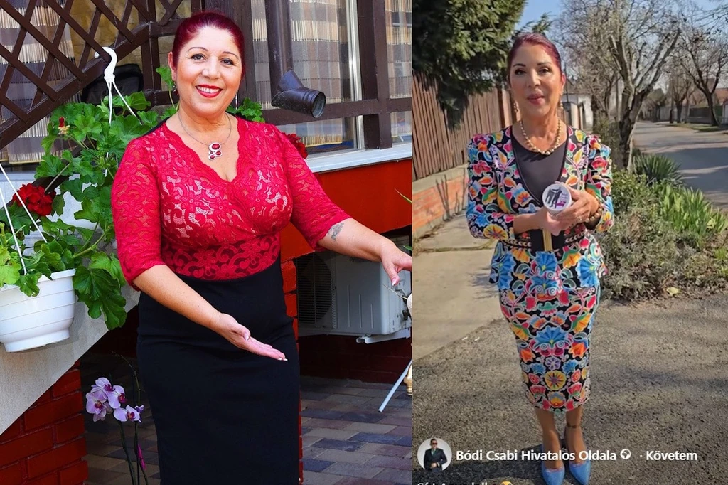 Az előtte-utána képeken is jól látszik, Bódi Margó teste mennyire átalakult (Fotók: Olajos Piroska, Facebook)
