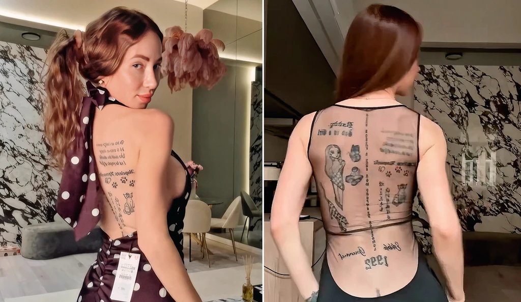 Kiara Lord hátát különböző tetoválások díszítik (Fotók: Archív)