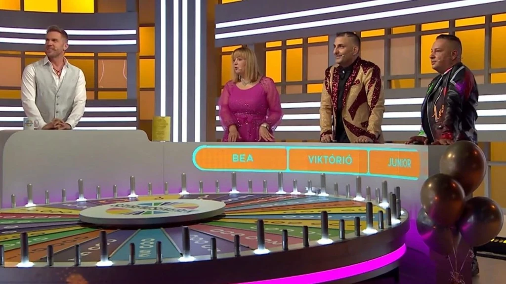 Gáspár Győző új névvel szerepel a Szerencsekerék szilveszteri adásában (Fotó: tv2play.hu)