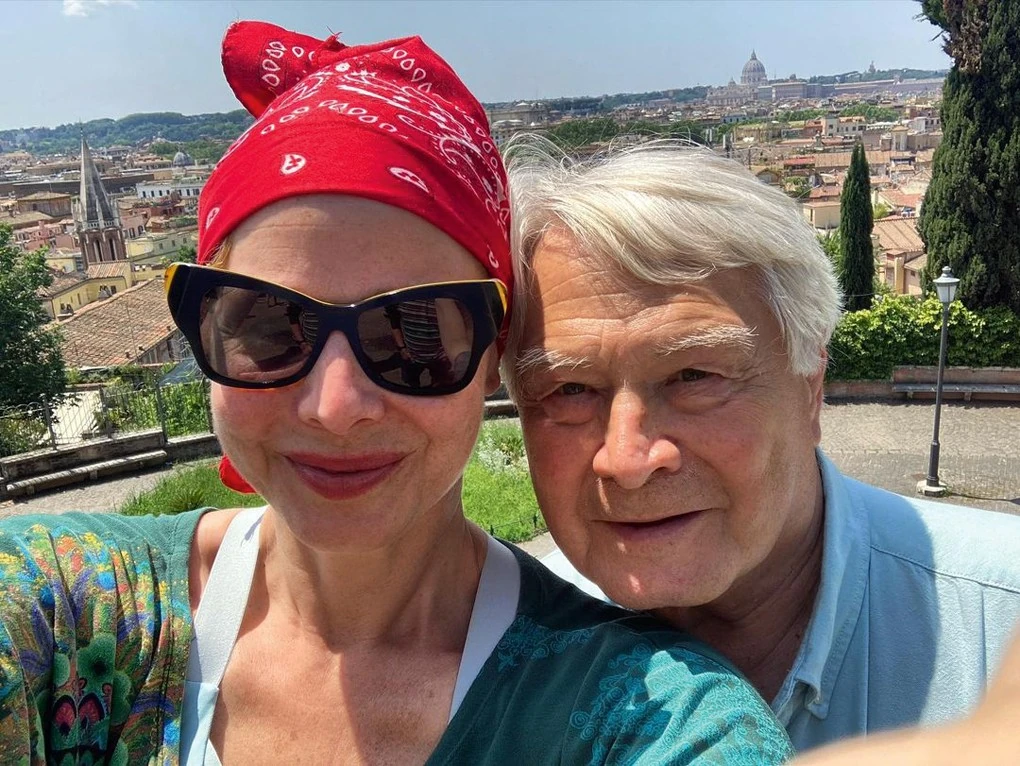 Édesapjával (Fotó: Archív)