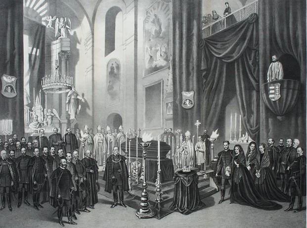 Batthyány Lajos újratemetését Ferenc József iránti tiszteletből nem Magyarország, hanem Pest város önkormányzata rendezte (Fotó: Magyar nemzeti Múzeum gyűjteménye)