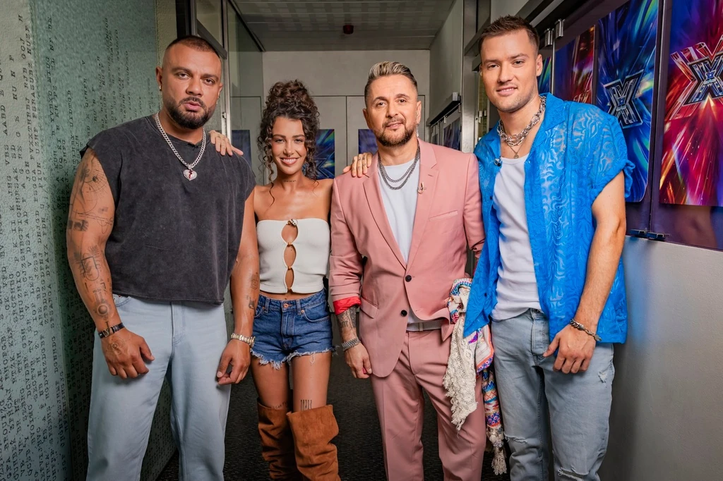Az X-Faktor mentorai: Gáspár Laci, Tóth Andi, Majka és Valkusz Milán (Fotó: RTL)