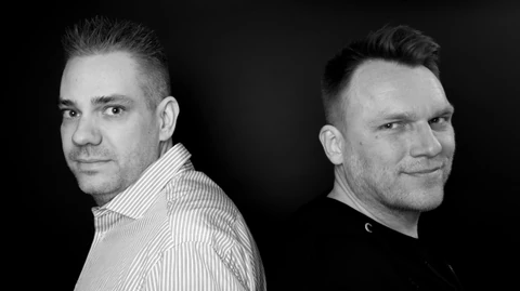 Nagy Krisztián (balra) és Molnár Csaba fényművészek legnagyobb sikereikről meséltek