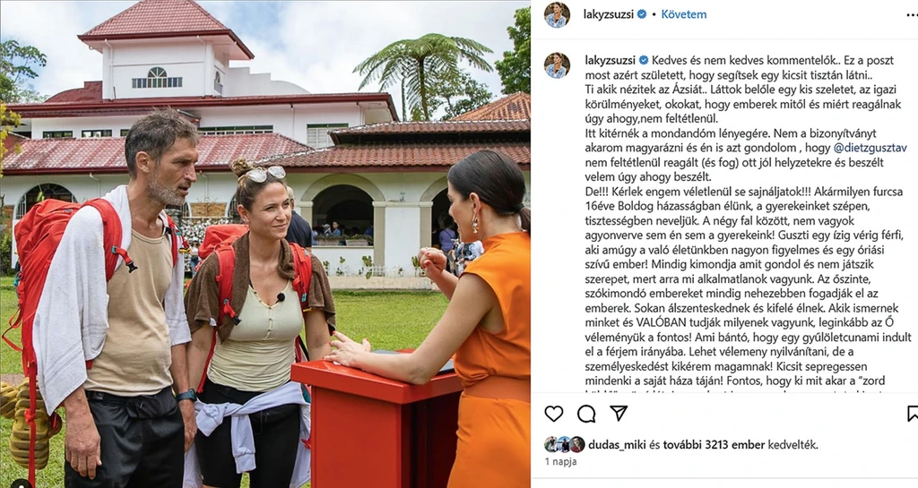 A feleség a közösségi médiában védte meg a férjét (Fotó: Archív)