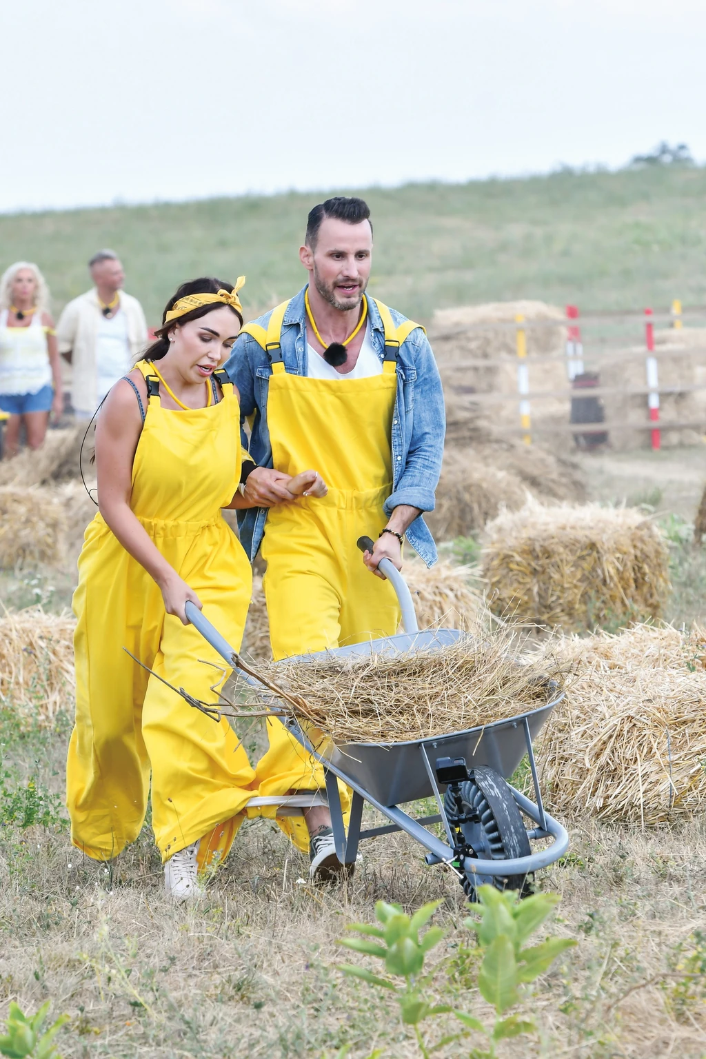 Tuvic Aleksandrával a Farm VIP forgatásán (Fotó: TV2)