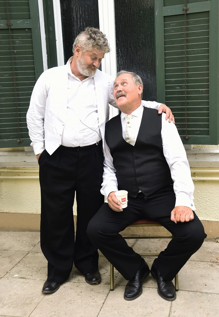 A Majdnem menyasszony forgatásán Gáspár Tiborral (Fotó: Olajos Piroska/fotocentral.hu)