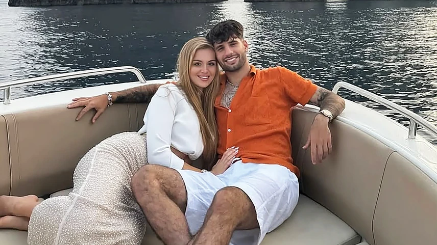 Szoboszlai Dominik és felesége, Buzsik Borka