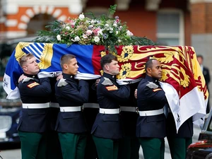 The Duchess Of Kents Coffin Is Taken To Westminster Cathedral