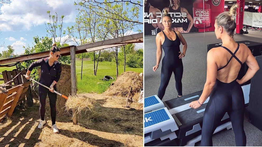 A Farm VIP-ban és az edzőteremben - a mozgás lételeme (Fotók: Archív)